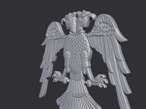 Two Headed Eagle Pendant 3D Print Model