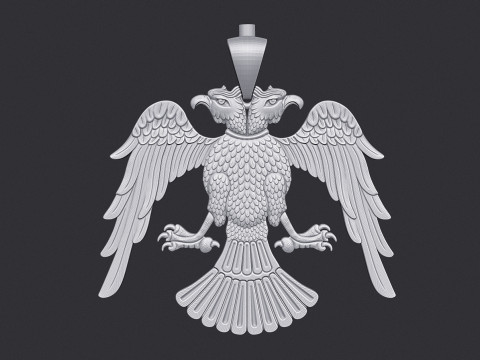 Two Headed Eagle Pendant Modello di stampa 3D