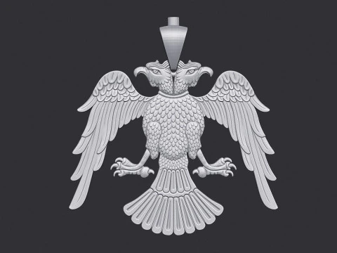 Two Headed Eagle Pendant 3D Print Model