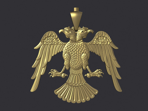 Two Headed Eagle Pendant Modello di stampa 3D