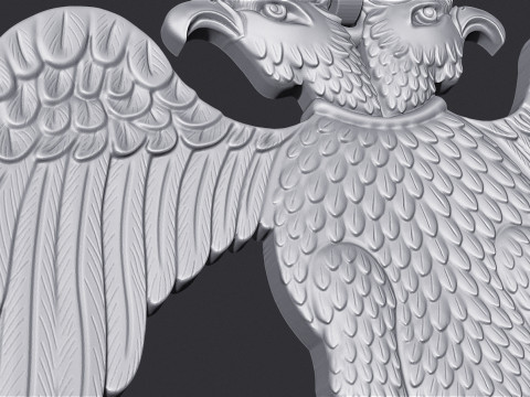 Two Headed Eagle Pendant Modello di stampa 3D