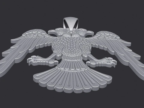 Two Headed Eagle Pendant 3D Print Model