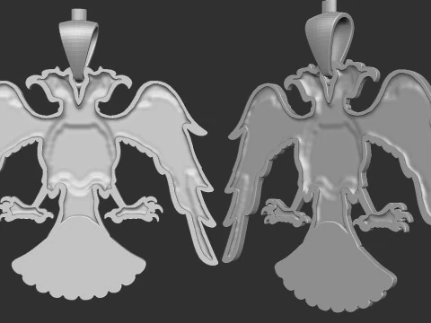 Two Headed Eagle Pendant 3D Print Model