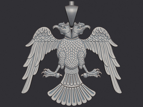 Two Headed Eagle Pendant Modello di stampa 3D