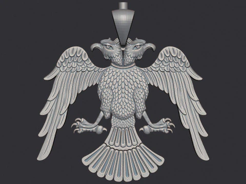 Two Headed Eagle Pendant 3D Print Model