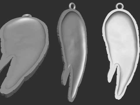 Angel Wing Printable Pendant 3D Print Model