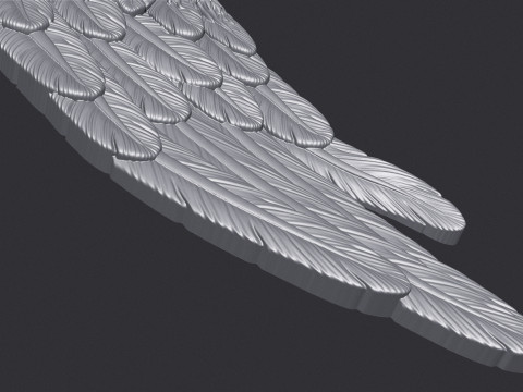 Angel Wing Printable Pendant 3D Print Model