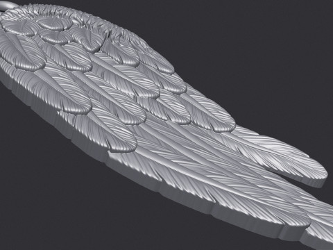 Angel Wing Printable Pendant 3D Print Model