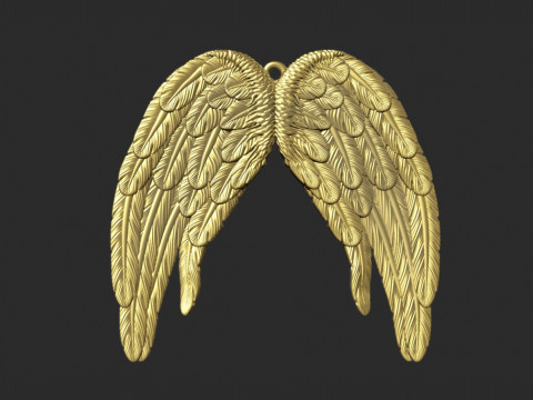 Angel Wing Printable Pendant 3D Druckmodell