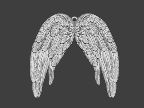 Angel Wing Printable Pendant 3D Print Model