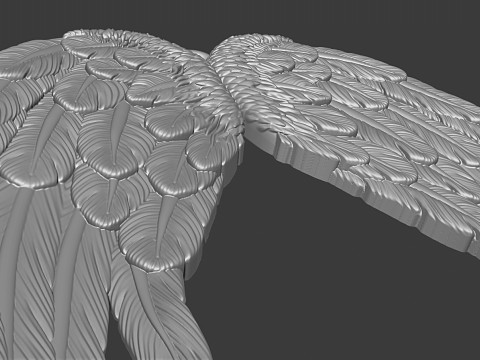Angel Wing Printable Pendant 3D Print Model