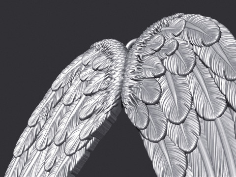Angel Wing Printable Pendant 3D Print Model