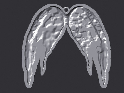 Angel Wing Printable Pendant 3D Print Model