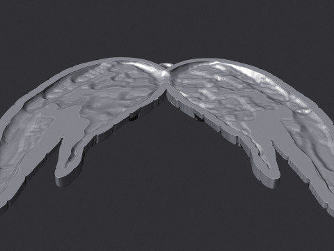 Angel Wing Printable Pendant 3D Print Model