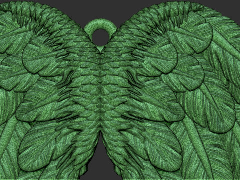 Angel Wing Printable Pendant 3D Print Model