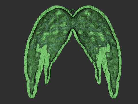 Angel Wing Printable Pendant 3D Print Model