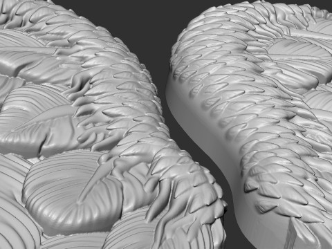 Angel Wings Bas Relief 3D Print Model