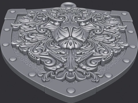 Decorative Lion Head Pendant 3D Print Model