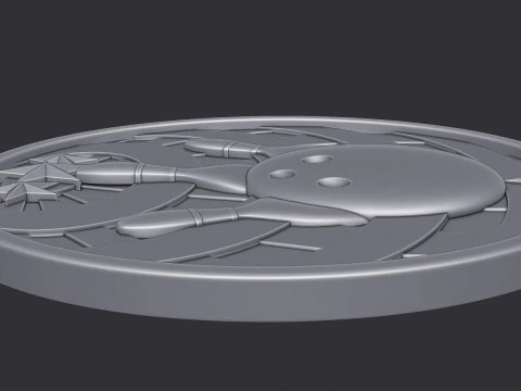 Bowling Award Medal 3D Print Model