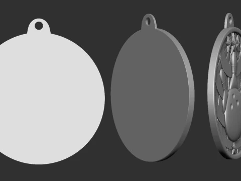 Bowling Award Medal 3D Print Model