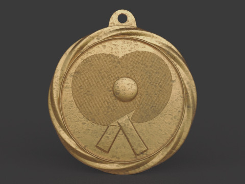 Ping Pong Award Medal Modello di stampa 3D