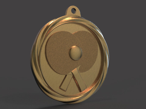 Ping Pong Award Medal Modello di stampa 3D