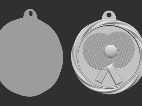 Ping Pong Award Medal Modello di stampa 3D