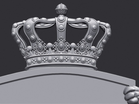 Coat of Arms Heraldic Lion and Horse Shield Modelo de Impressão 3D