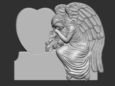 Angel Monument 3D Model Cetak 3D
