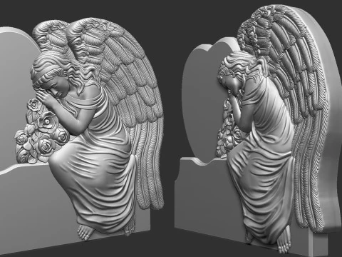 Angel Monument 3D 3D Print Model