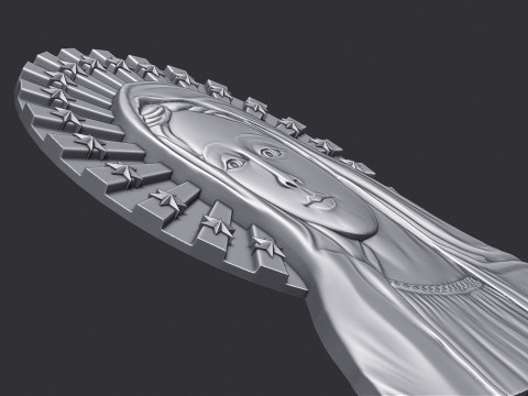 Virgin Mary Bas Relief 3D Принт Модель