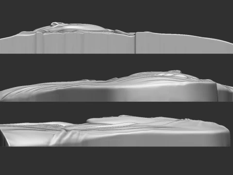 Virgin Mary Bas Relief 3D Print Model