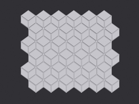 Seamless Cubic Pattern 3D Baskı Modeli