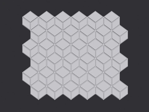 Naadloos kubisch patroon 3D printmodel