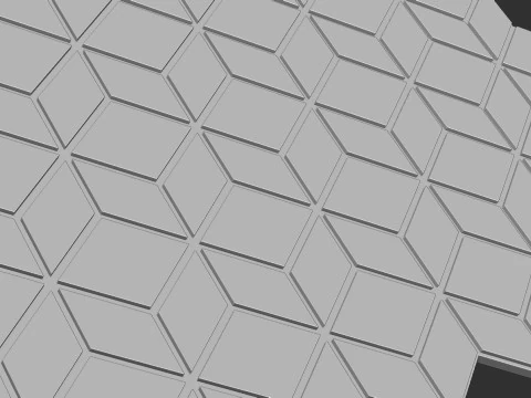 Seamless Cubic Pattern 3D Print Model