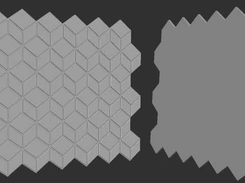 Seamless Cubic Pattern 3D Print Model