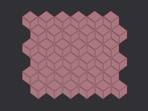 Seamless Cubic Pattern 3D Print Model