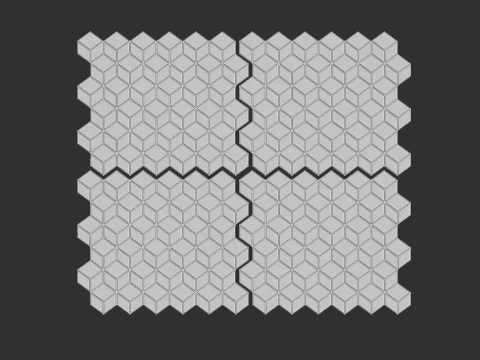 Seamless Cubic Pattern 3D Print Model