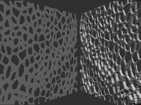 有机壁挂 3D 打印模型