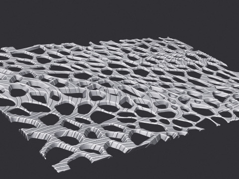 有机壁挂 3D 打印模型