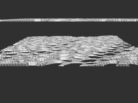 有机壁挂 3D 打印模型