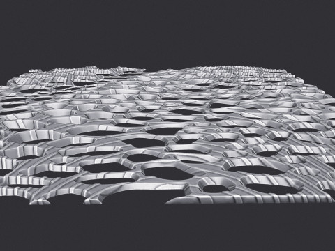 有机壁挂 3D 打印模型