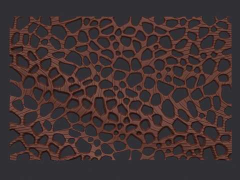 有机壁挂 3D 打印模型