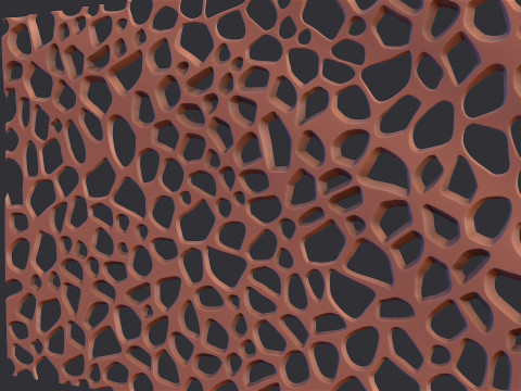 オーガニック壁掛け 3Dプリントモデル