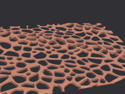 オーガニック壁掛け 3Dプリントモデル