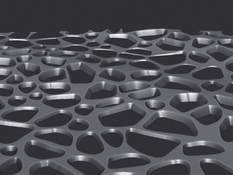 オーガニック壁掛け 3Dプリントモデル