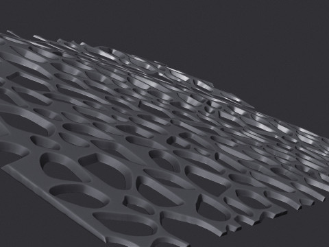 オーガニック壁掛け 3Dプリントモデル