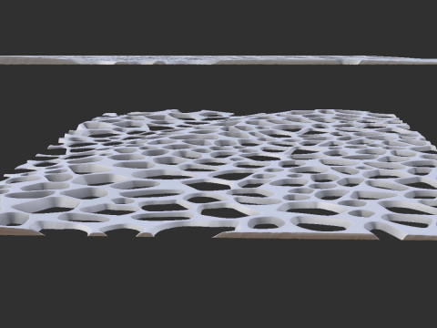 オーガニック壁掛け 3Dプリントモデル