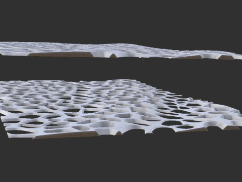 オーガニック壁掛け 3Dプリントモデル