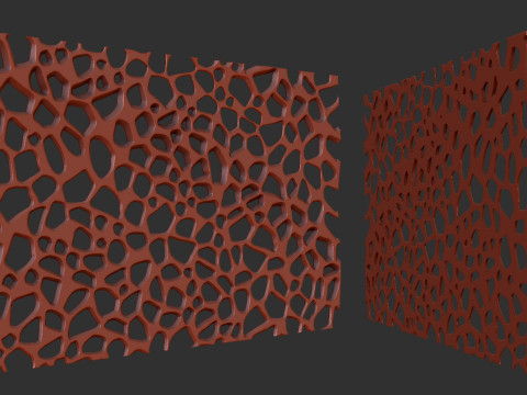 オーガニック壁掛け 3Dプリントモデル